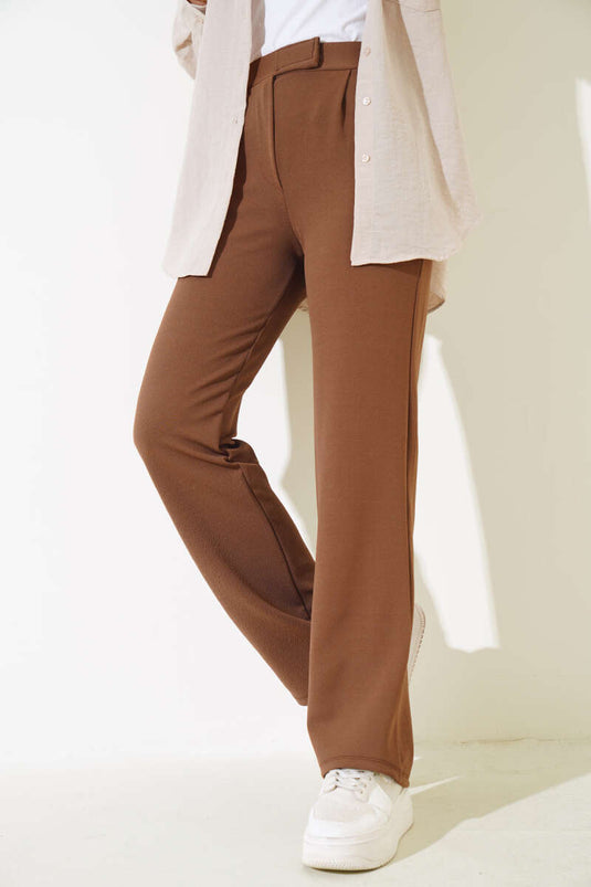 Velcro Single Pleat Pants Chestnut