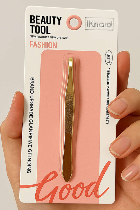 ملقط ذهبي بنقشة مخططة