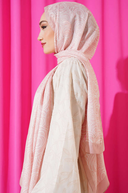 Gestreepte rozenpatroon zachte sjaal baby mond