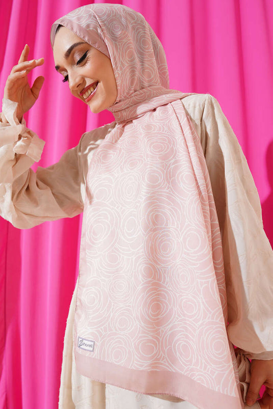 Gestreepte rozenpatroon zachte sjaal baby mond