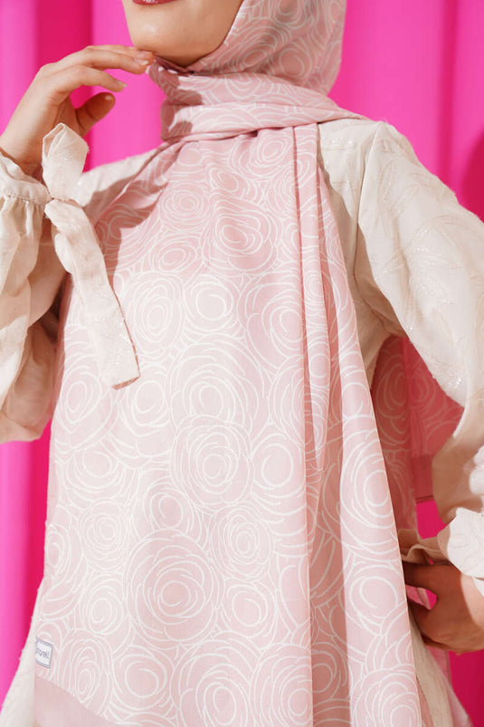 Gestreepte rozenpatroon zachte sjaal baby mond