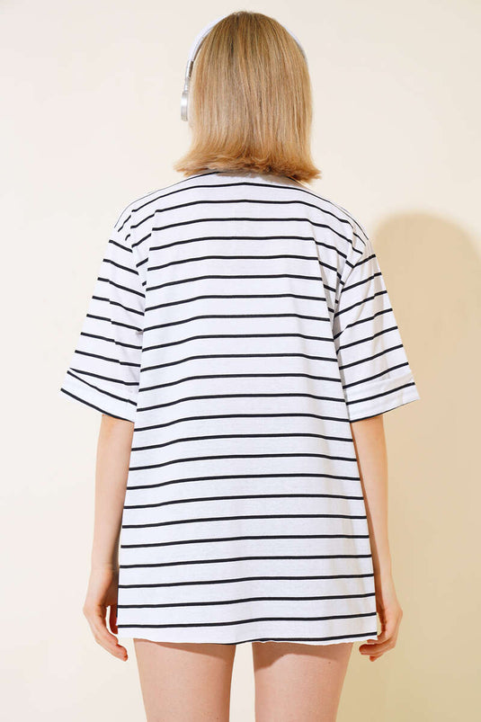 Striped White T-shirt
