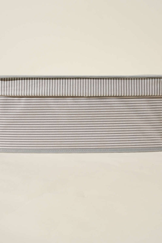 Striped Lid Box Storage Bag Gray