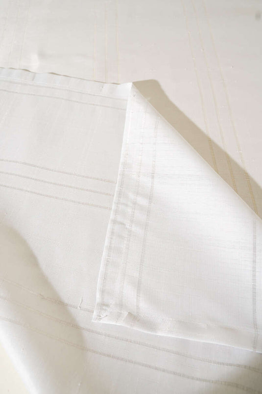 Gestreept tafelkleed grijs