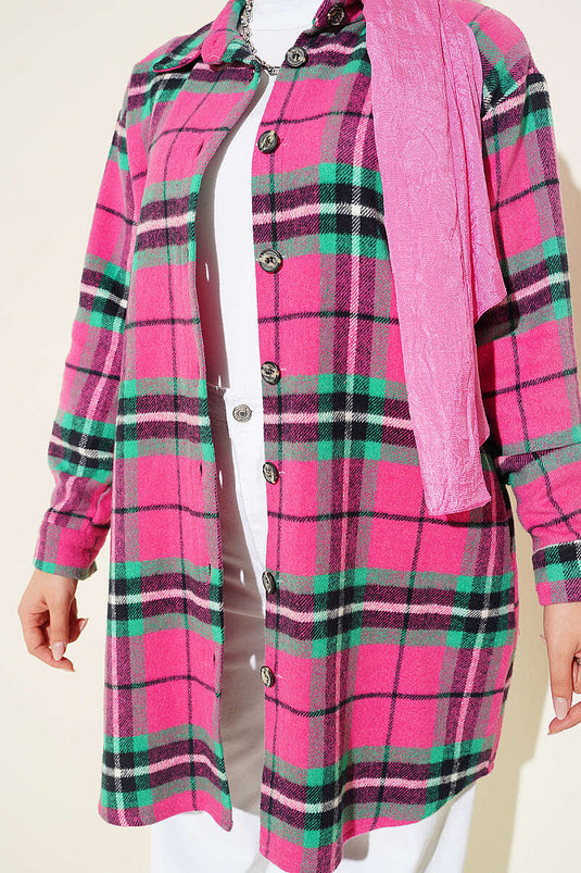 Camicia A Quadri Rosa