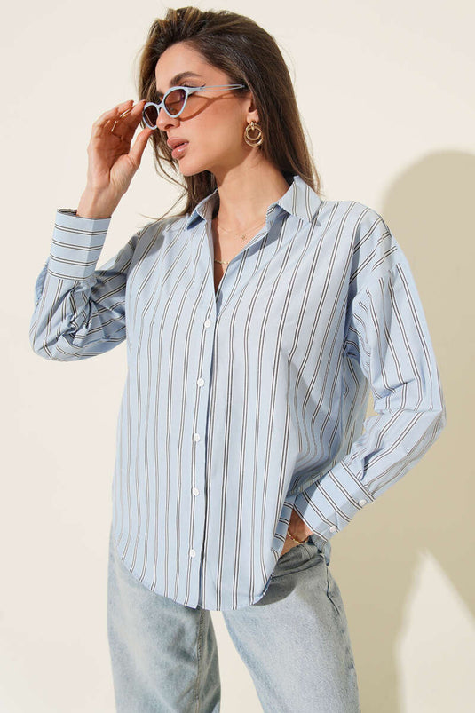 Striped Terikoton Shirt Blue