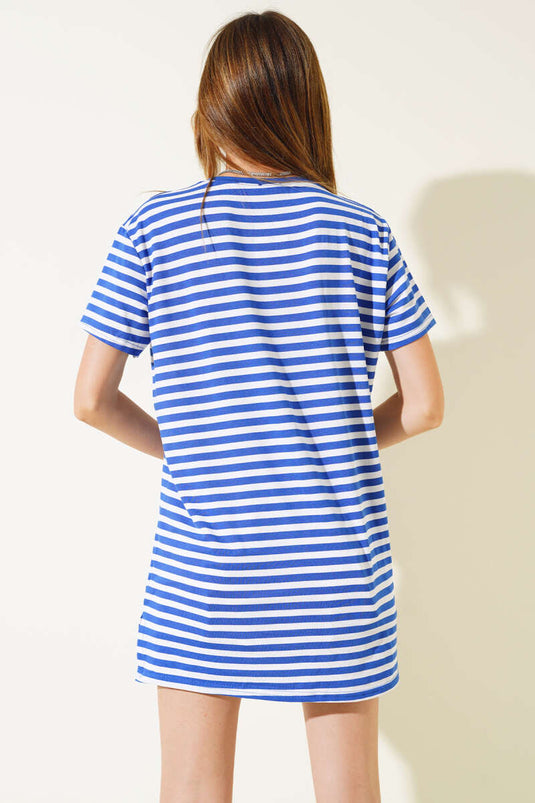 T-shirt ample rayé en viscose Saks