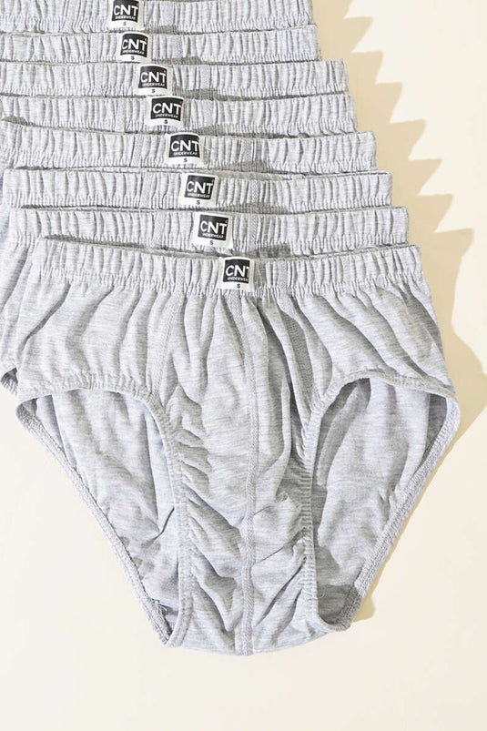 CNT 12-Pack Men's Briefs Melange Gray