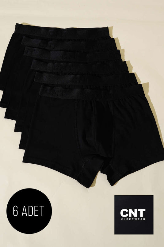 CNT 6-Pack Men's Boxer Black