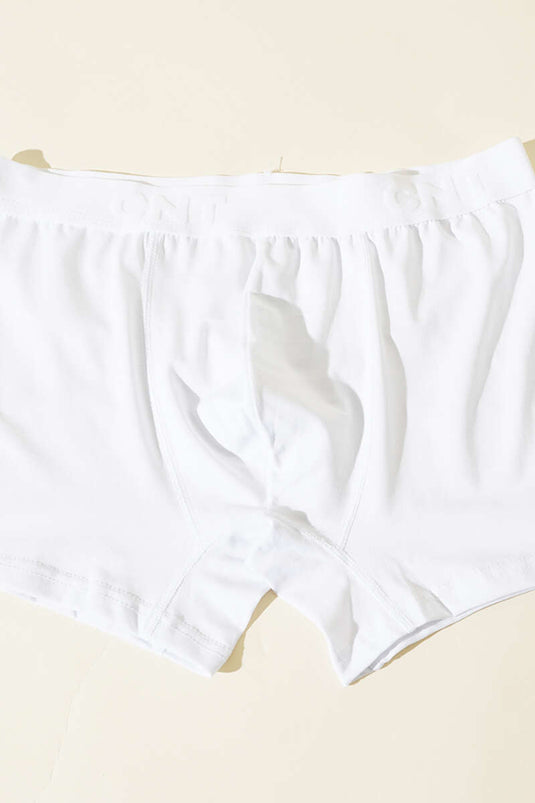 CNT Logolu Erkek Boxer Beyaz