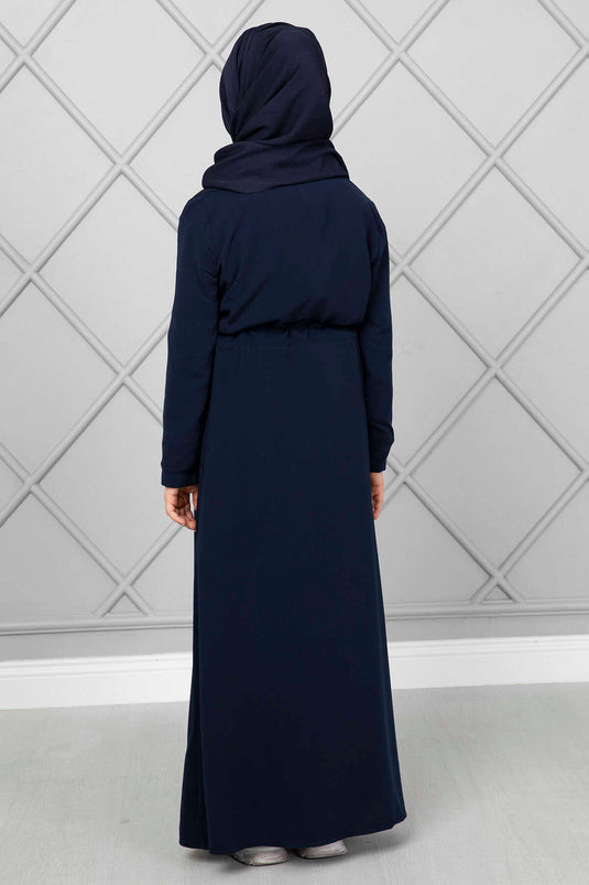 Abaya Hijab Enfant Bleu Marine