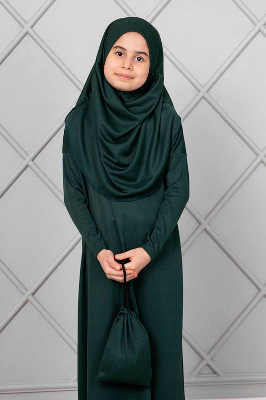 Hijab Kinder Gebetskleid Smaragd