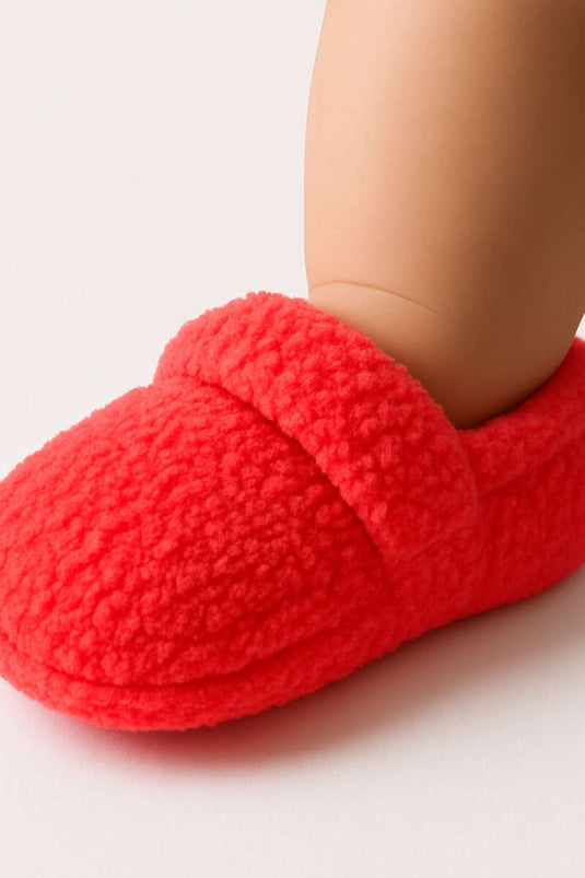 Çocuk Peluş Patik Nar Çiçeği