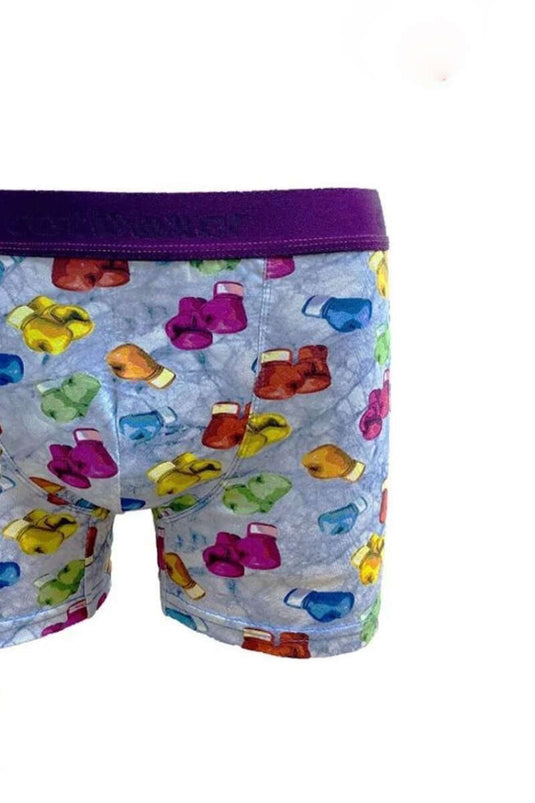 Cotboxer Dijital Desenli Erkek Boxer Mavi