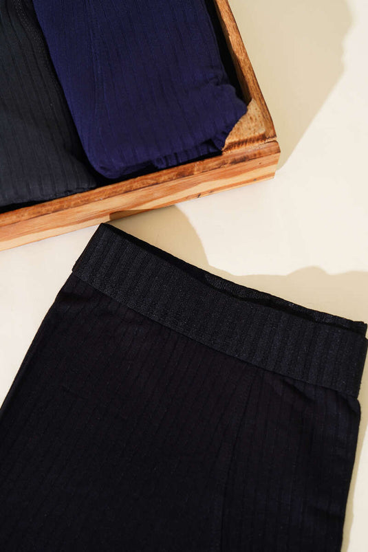 Cotboxer Men's Ribbed Boxers Black