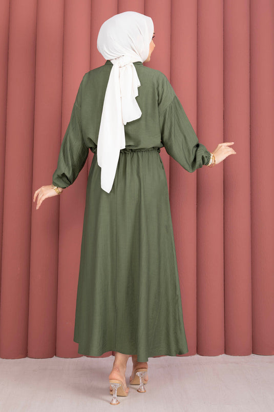 Crop Jacket and Skirt Sports Set Khaki