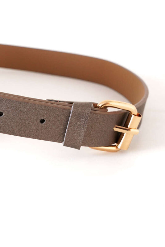 Ceinture fine en platine avec portefeuille