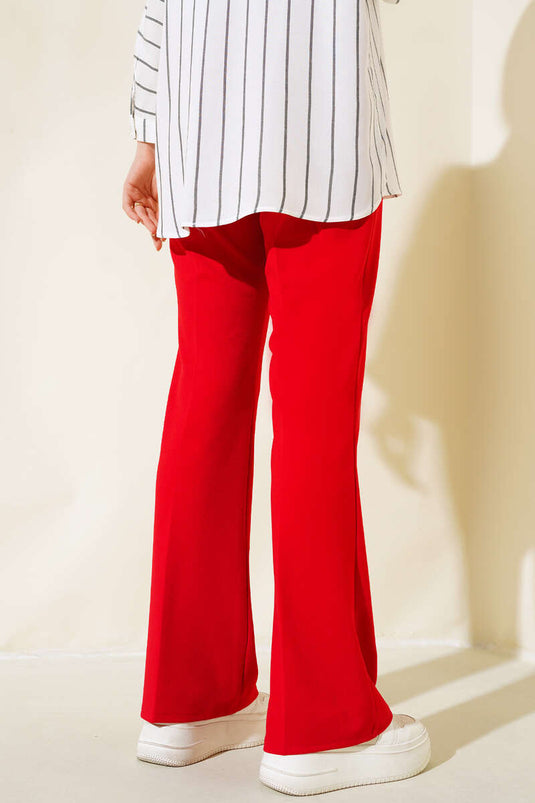 Pantalon Flare Haltère Rouge