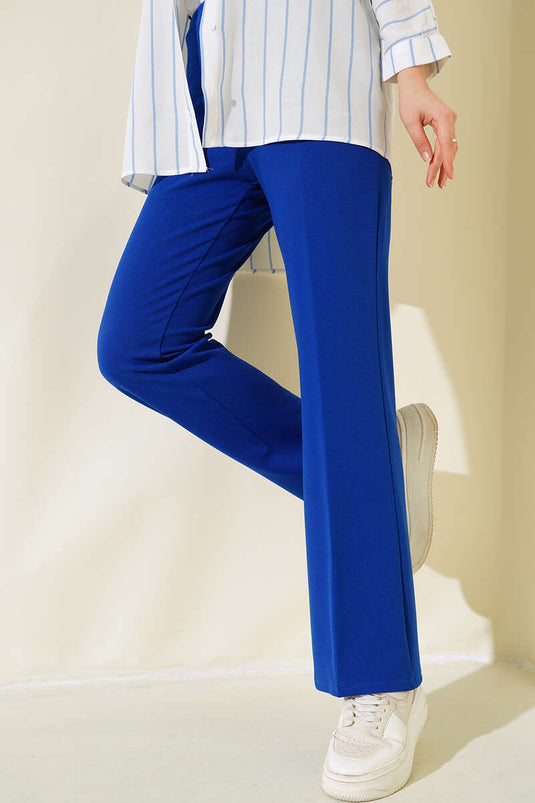 Double Spanish Flared Trousers Blue