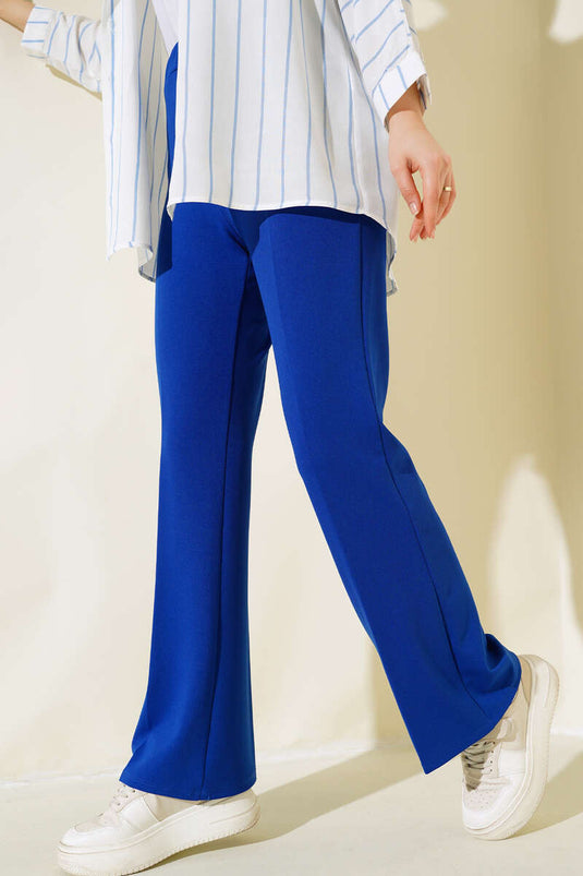 Double Spanish Flared Trousers Blue