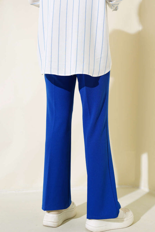 Double Spanish Flared Trousers Blue