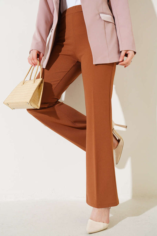 Dabıl Spanish Flared Trousers Tan