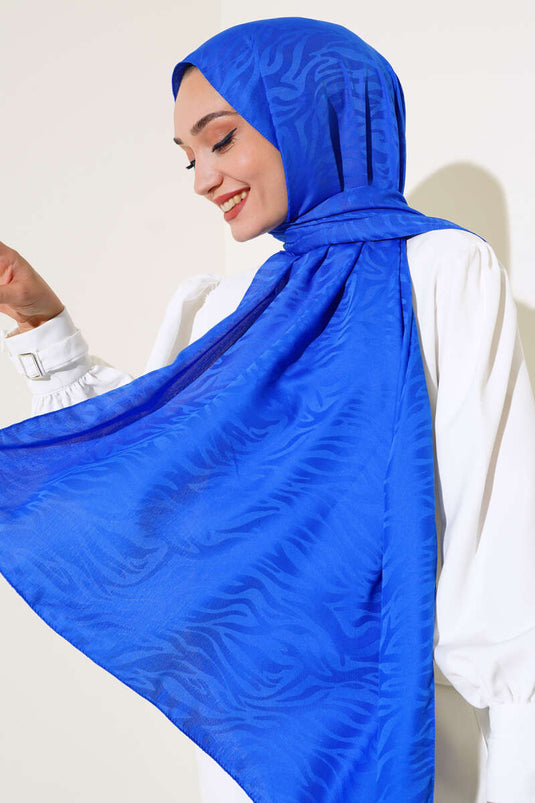 Dalga Desen Jakar Şal Saks