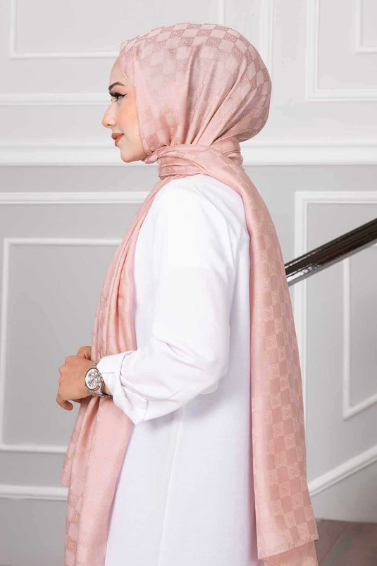 Poudre de châle Hijab à motifs damier