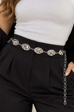 Ceinture Chaîne Damla À Motifs Argentée