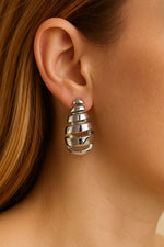 Boucles d'oreilles pendantes argentées