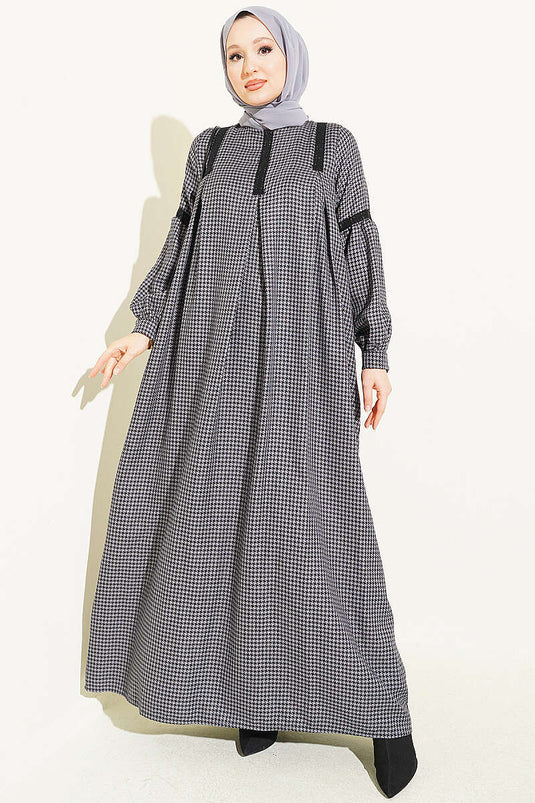 Robe À Motif Fair Isle Avec Dentelle Noire
