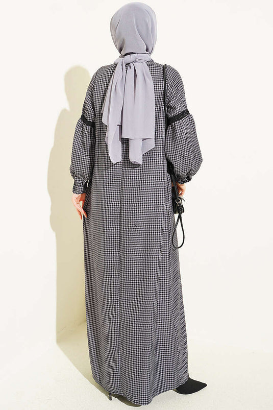 Robe À Motif Fair Isle Avec Dentelle Noire