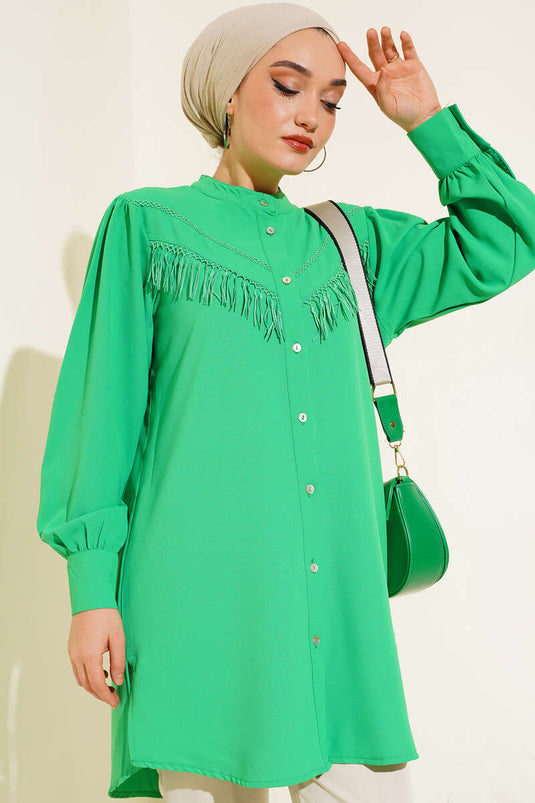 Lace Fringed Shirt Benetton