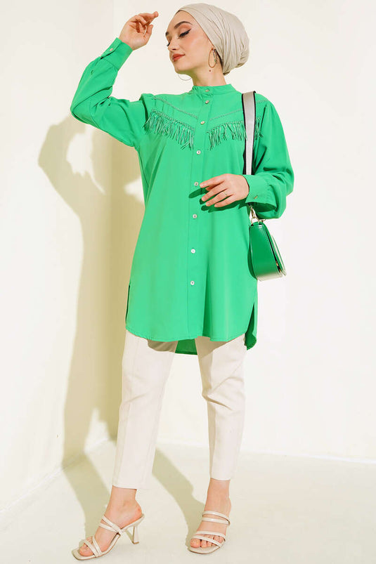 Lace Fringed Shirt Benetton