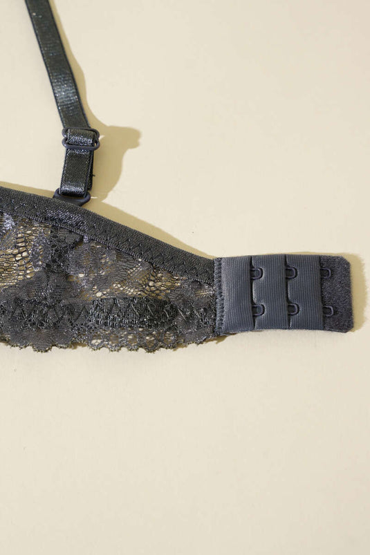 Lace Unpadded Bra Anthracite