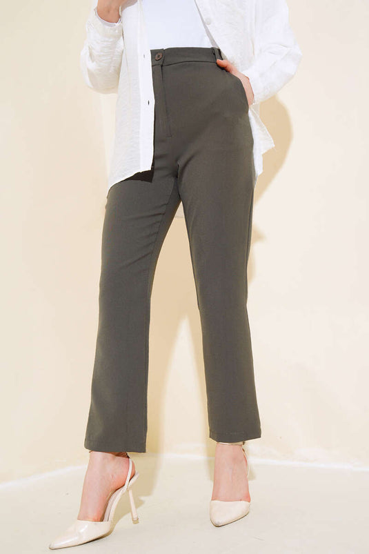 Pantalon Slim Poche Menthe