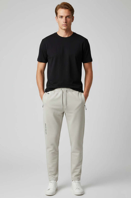 Dar Paça Reißverschluss Taschen Herren Jogginghose Grau