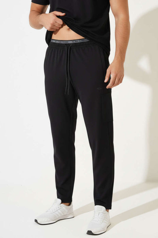 سروال رياضي رجالي دير باشا مايكرو أسود