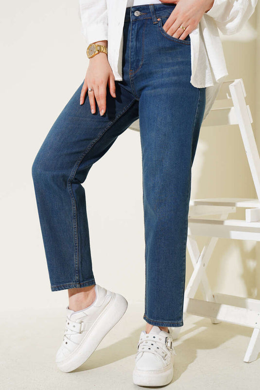 Dar Paça Mom Jeans Pants Brown Tint