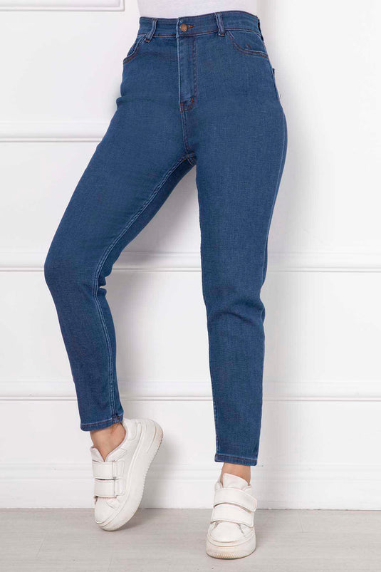 Pantalon Skinny Bleu