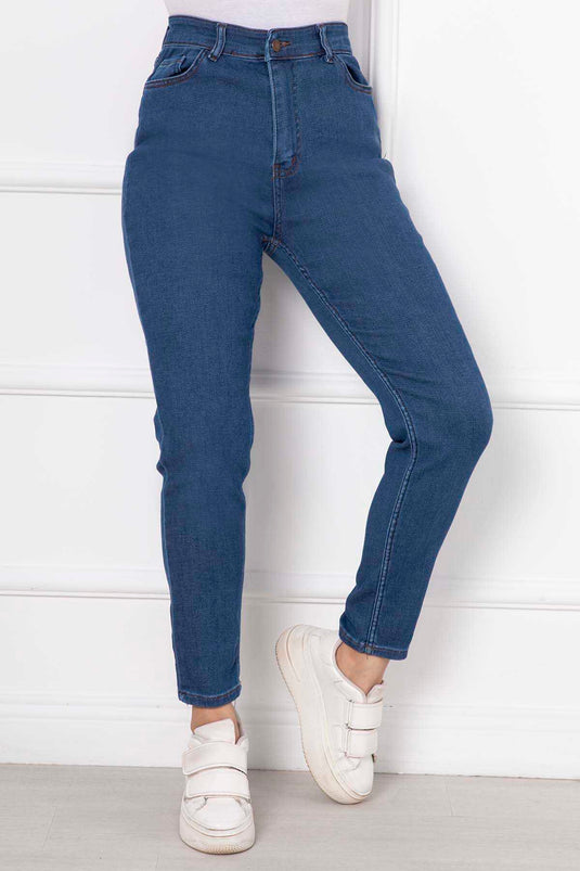 Pantalon Skinny Bleu