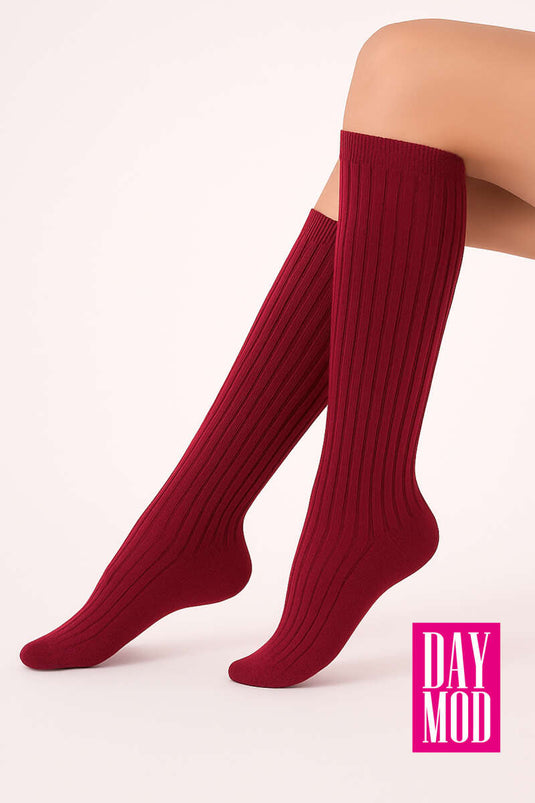 Dymod Rib Wick Dissolved Socks Bordeaux