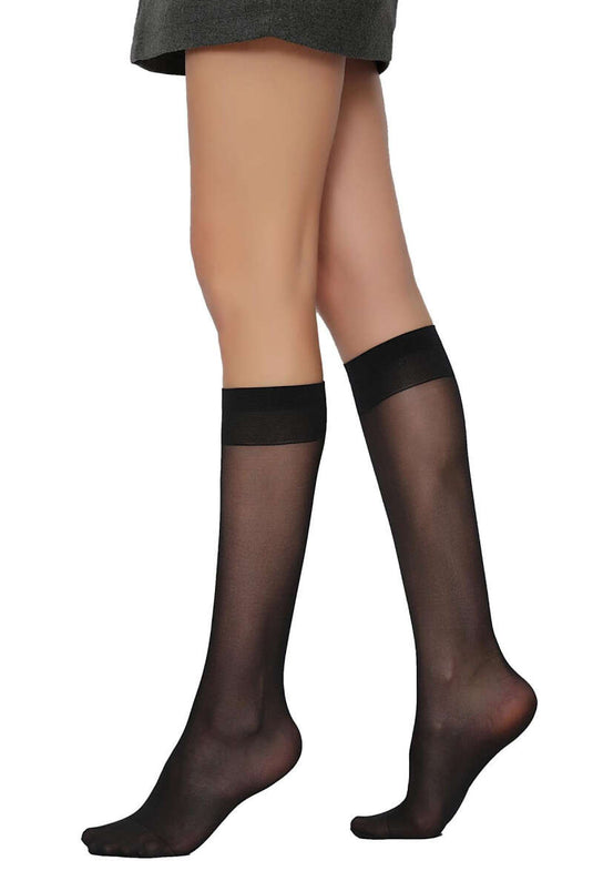 Daymod Venus 40 Den Knee High Socks 500 Black