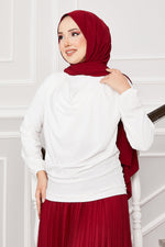 Blouse Sandy Beige À Col En V