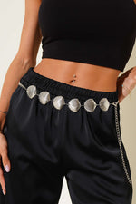 Ceinture Chaîne À Motif Coquillage En Argent