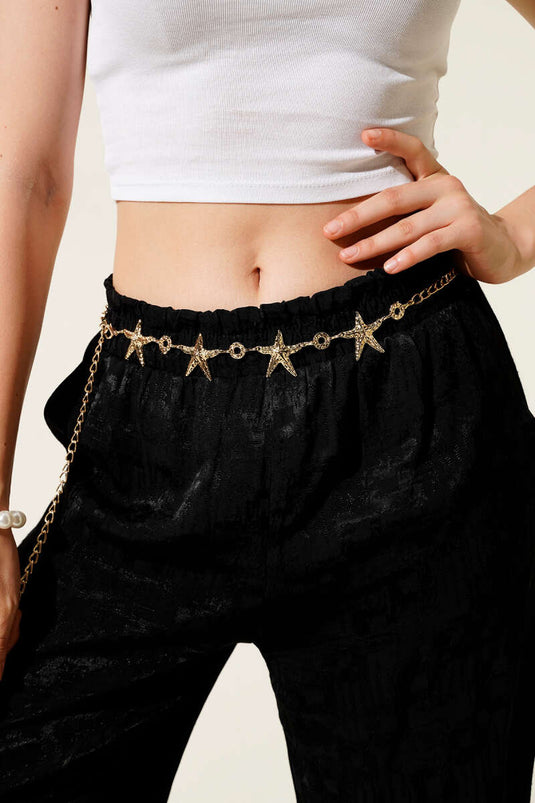 Ceinture à chaîne étoile de mer dorée