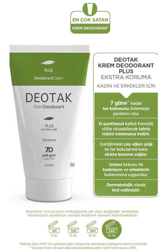 Deotak Plus Deodorantcreme 35 ml