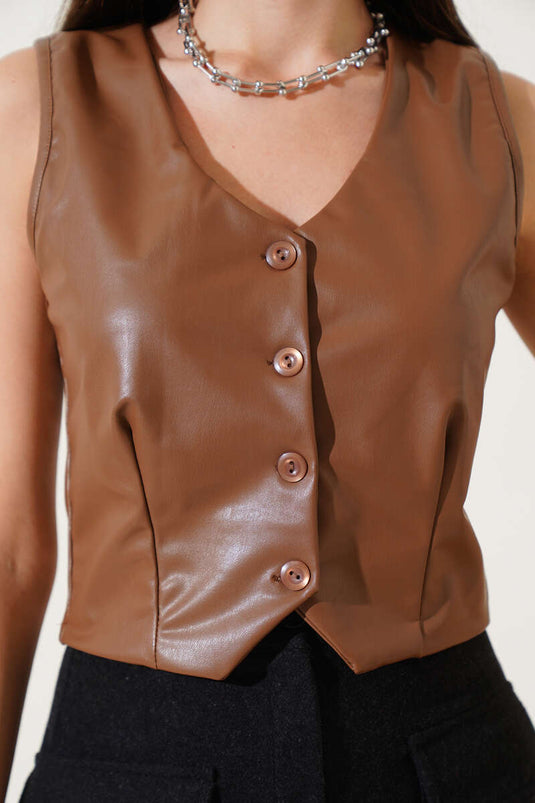 Leather Vest Tan