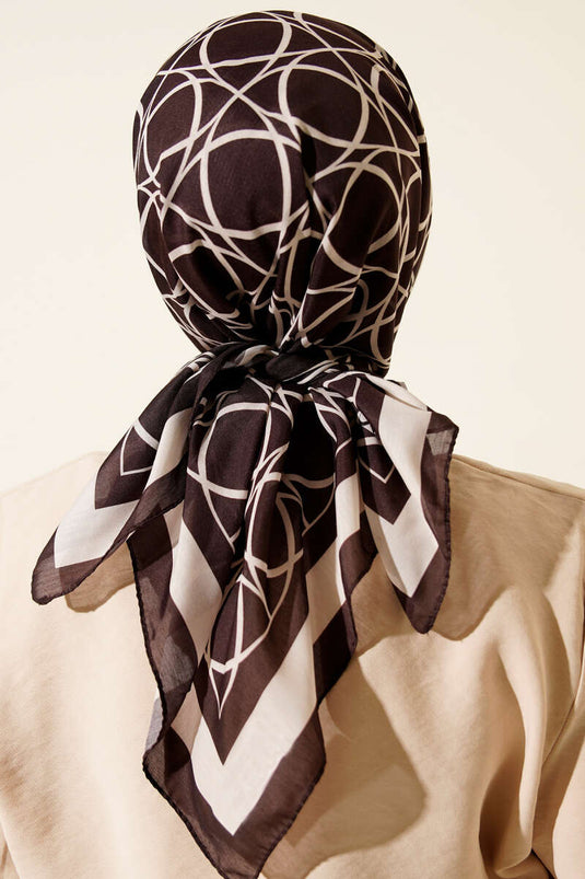 Schal-Sortiment der Serie „Dunkelbraun“ mit Muster, 11 Stück