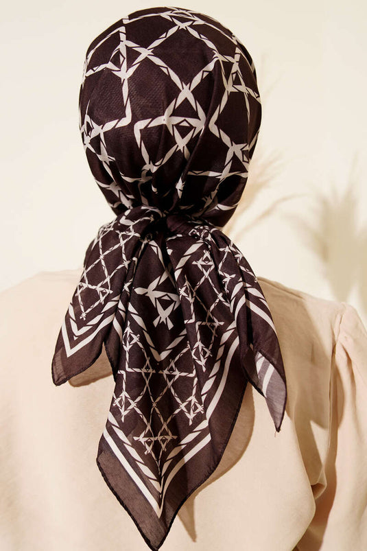 Schal-Sortiment der Serie „Dunkelbraun“ mit Muster, 2 Stück